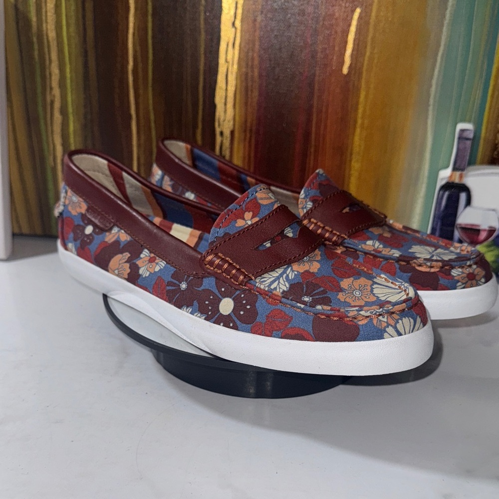 NWOT Cole Haan Nantucket Floral Penny Loafers Women’s - Size 8B - Picture 5 of 9